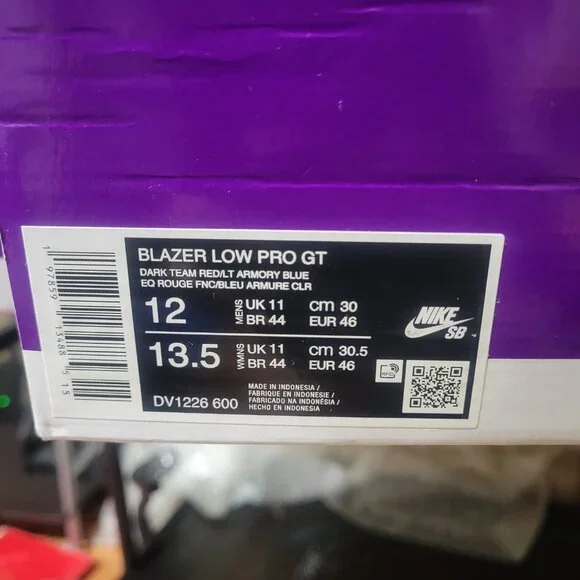 Nike SB Blazer Low Pro GT Grant Taylor Team Red Light Blue DV1226-600 11 & 12 - Picture 8 of 15